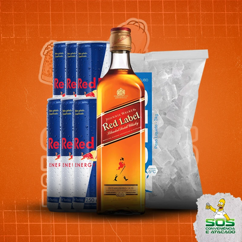 Combo Whisky redbull: Red Label - Combo Whisky redbull (Ingredientes: )