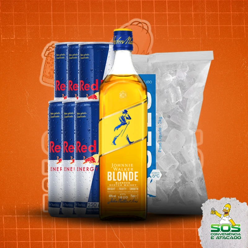 Combo Whisky redbull: Johnnie Blonde - Combo Whisky redbull (Ingredientes: )