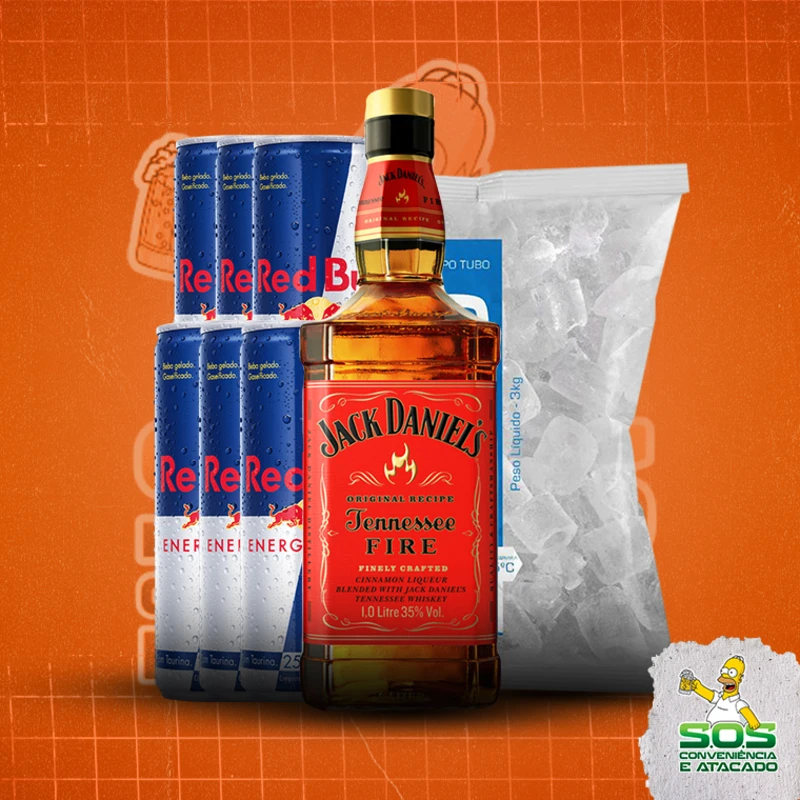 Combo Whisky redbull: Jack Daniel