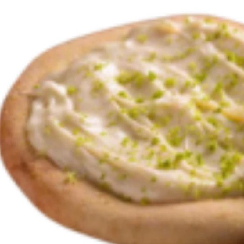 Edicao Limitada Mes das Mulheres: Esfiha Ninho com Mousse de Limao - Esfiha aberta de creme de leite ninho com mousse de limao (fina camada de mussarela na base)