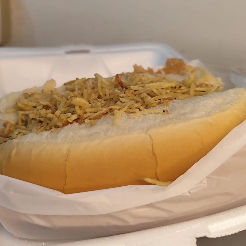 CACHORRO QUENTE: HOT DOG SIMPLES - Lanches (Ingredientes: 2 SALSICHA, BATATA PALHA, KETCHUP, MAIONESE, MOLHO, MOSTARDA)