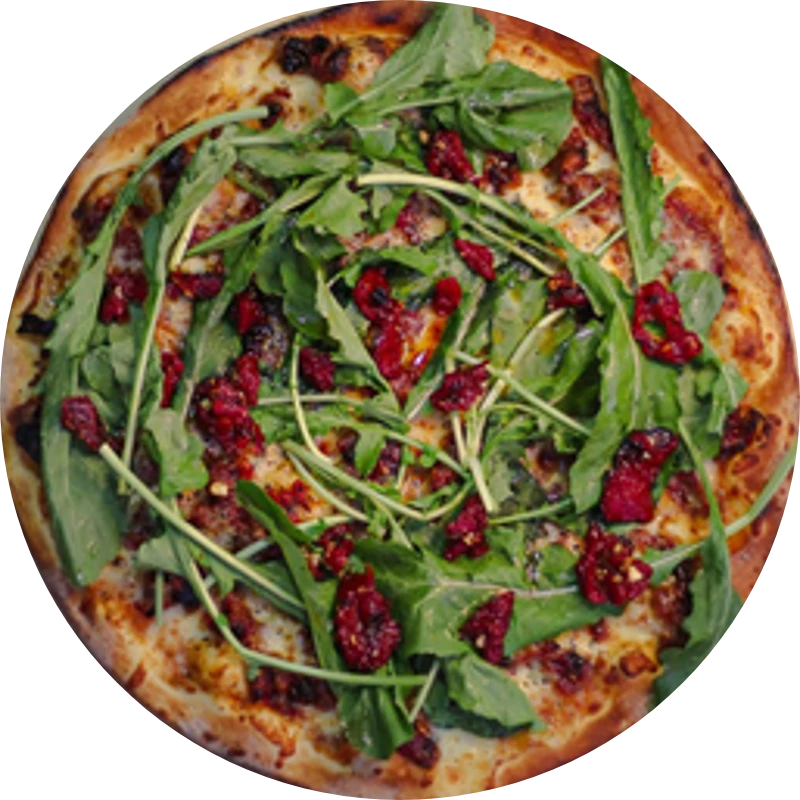 Sabores Especiais: E- Tomate Seco - Pizza Gigante (Ingredientes: Molho de Tomate, Mussarela, Tomate Seco Agridoce, Rúcula, Orégano)