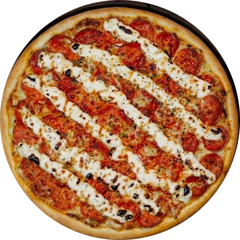 Sabores Premium: P- Pepperoni Cream - Pizza Gigante (Ingredientes: Molho de Tomate, Mussarela, Pepperoni, Cream Cheese, Orégano)