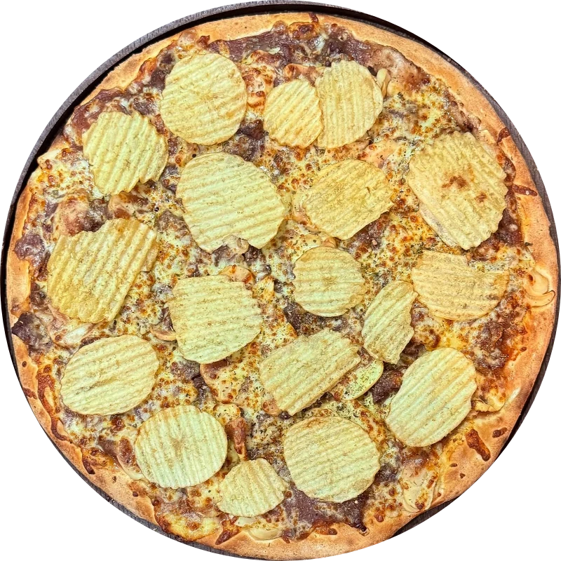Sabores Premium: P- Filé Ao Molho Madeira - Pizza Gigante (Ingredientes: Molho de Tomate, Mussarela, Filé de Carne Bovina em Tiras, Molho Madeira, Champignon, Batata Chips, Orégano)