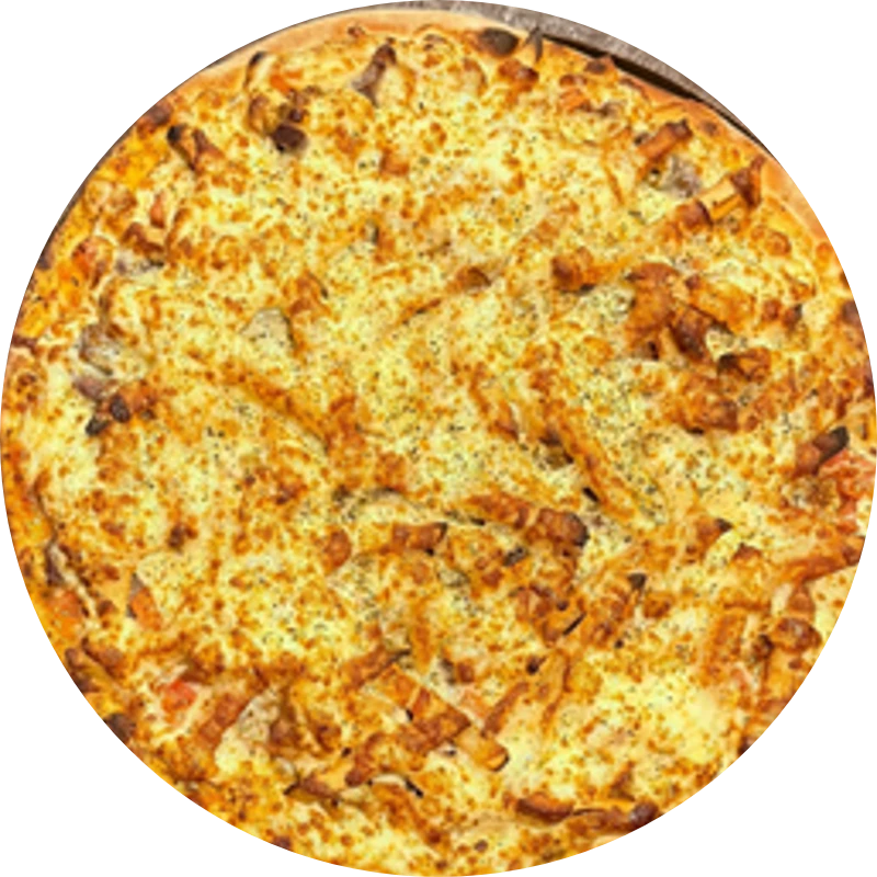 Sabores Premium: P- Filé Com Fritas - Pizza Gigante (Ingredientes: Molho de Tomate, Mussarela, Filé de Carne Bovina em Tiras, Batata Frita, Orégano)