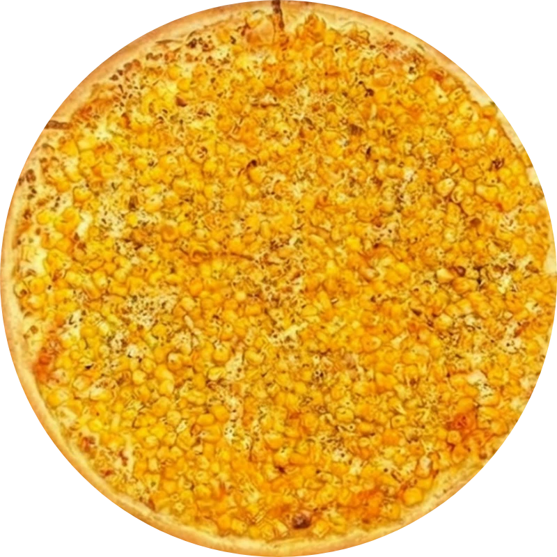 Sabores Leves: T- Milho - Pizza Gigante (Ingredientes: Molho de Tomate, Mussarela, Milho e Orégano.)