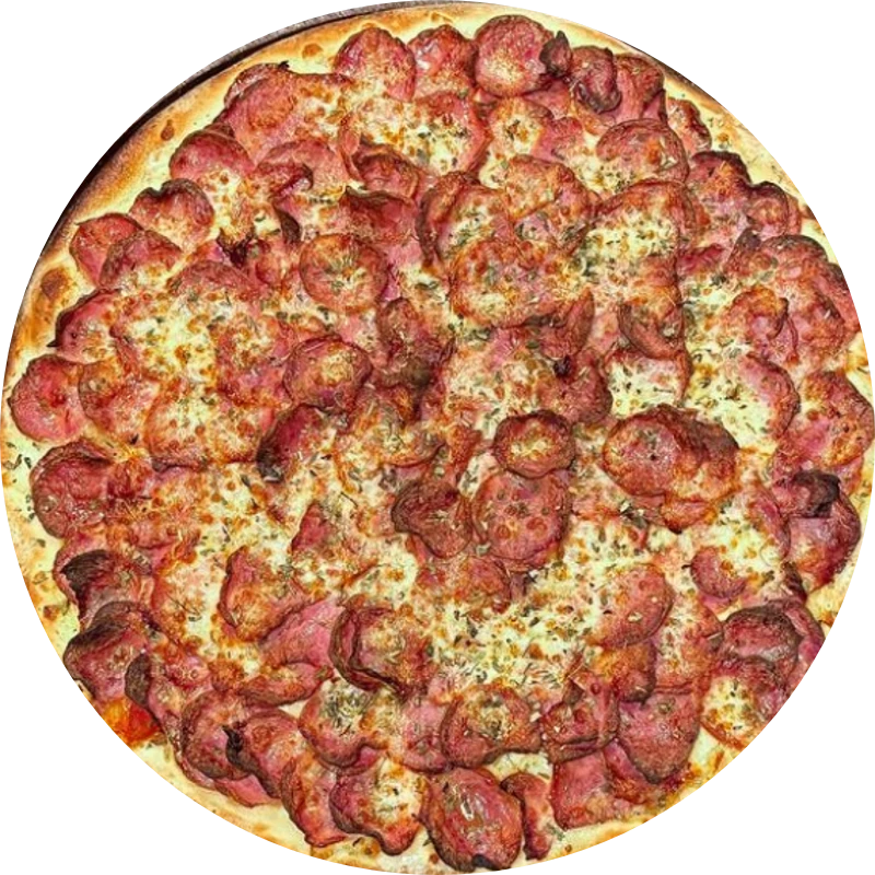 Sabores Tradicionais: T- Calabresa - Pizza Gigante (Ingredientes: Molho de Tomate, Mussarela, Calabresa, Orégano)
