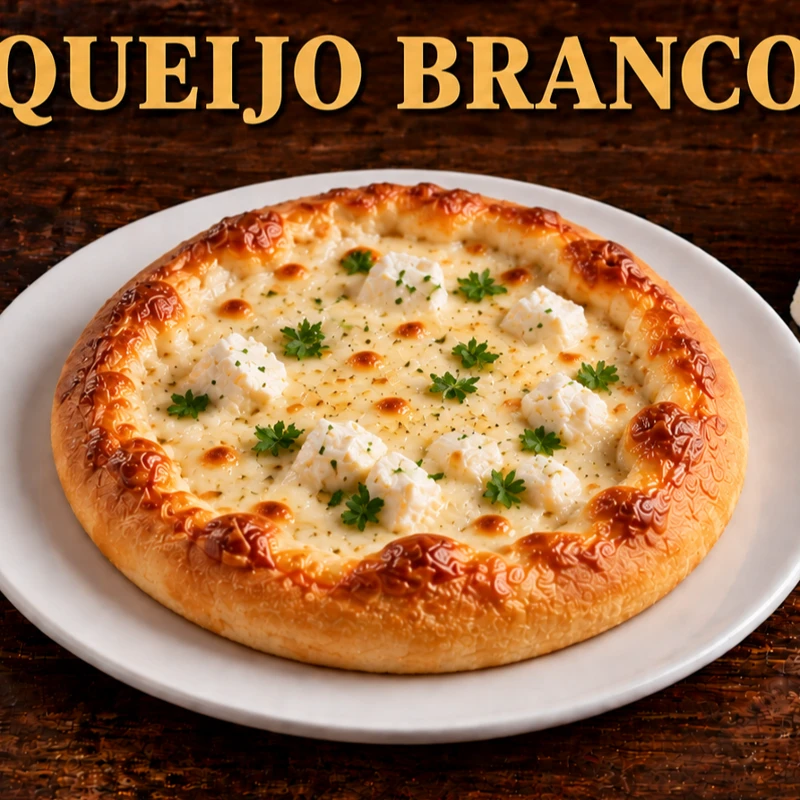 Esfihas Salgadas: Esfiha Queijo Branco - Massa fofinha com ricota, queijo branco, muçarela e salsa. Uma combinação leve e saborosa.