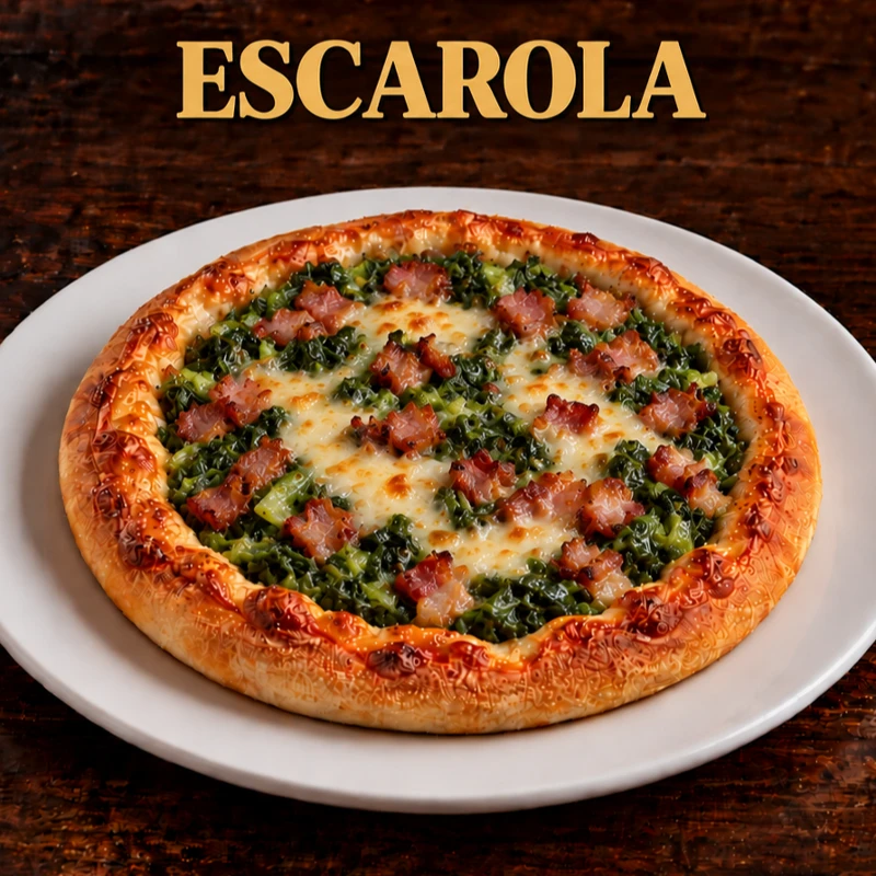 Esfihas Salgadas: Esfiha Escarola - Massa fofinha com escarola refogada, bacon em cubos e muçarela derretida. Uma combinação cremosa, crocante e saborosa!