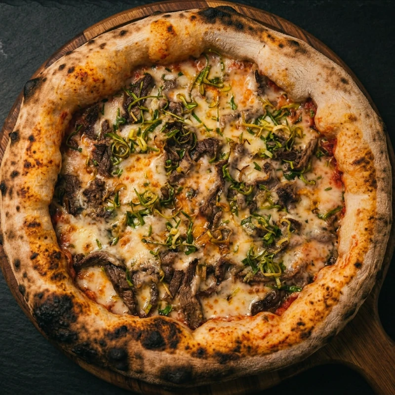 Napolitana longa fermentação: Filé al Quattro Formaggi - Napolitana Individual 25Cm (Ingredientes: )