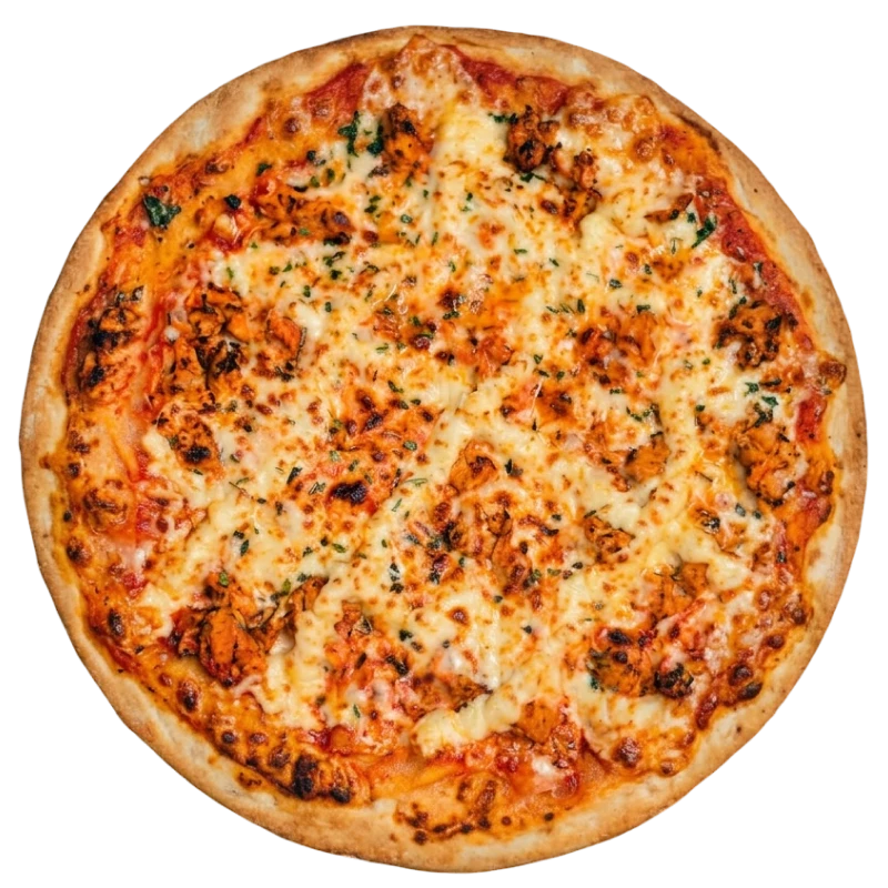 Tradicionais: Frango Nonni - Pizza Romana Grande (Ingredientes: Molho de tomate italiano, mussarela, frango desfiado e Catupiry cremoso. Uma combinação clássica, confortável e cheia de sabor)