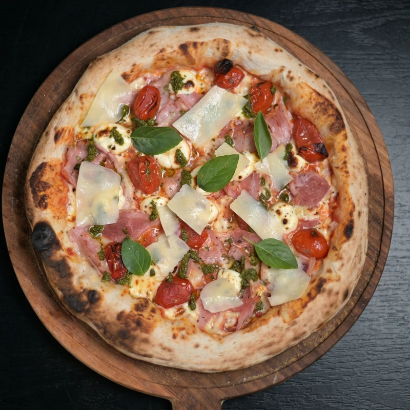 Napolitana longa fermentação: Prosciutto Royale - Napolitana Individual 25Cm (Ingredientes: )