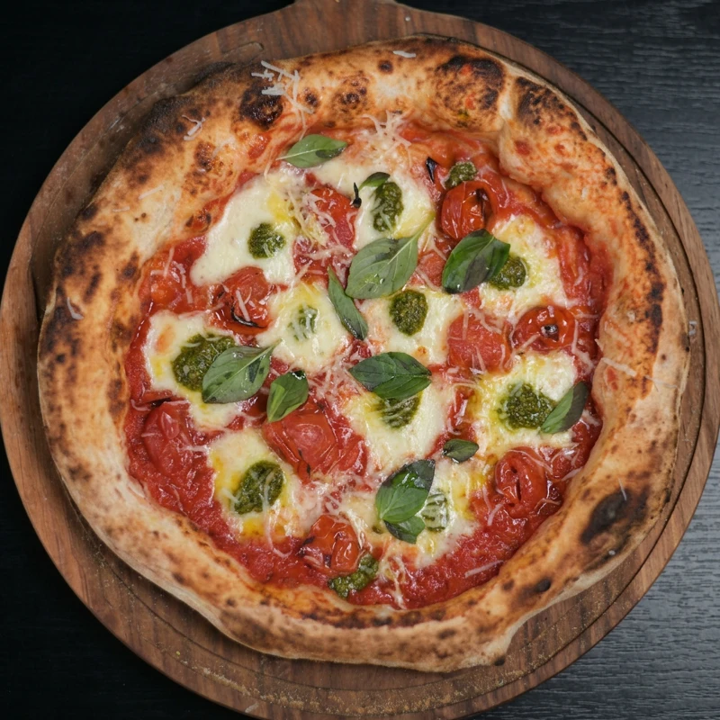 Napolitana longa fermentação: Bufalina - Napolitana Individual 25Cm (Ingredientes: )