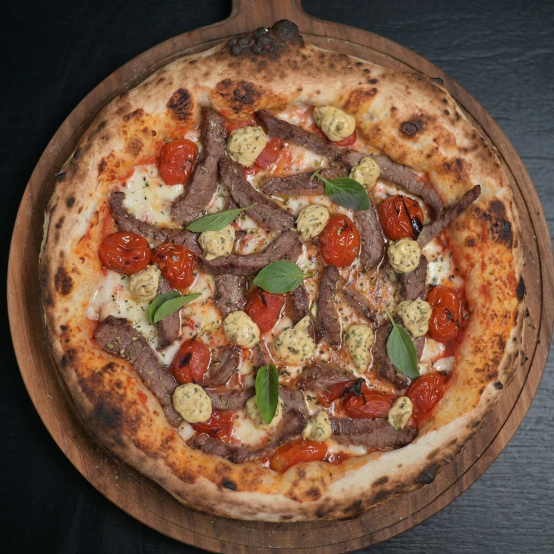 Napolitana longa fermentação: Picanha - Napolitana Individual 25Cm (Ingredientes: )