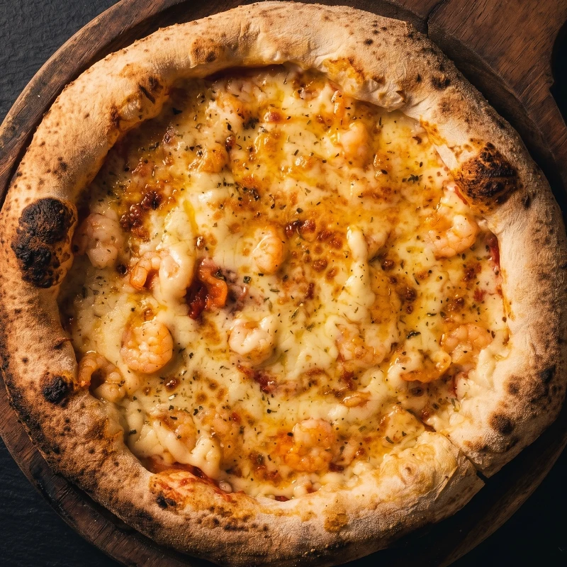 Napolitana longa fermentação: Gamberi di Nonni - Napolitana Individual 25Cm (Ingredientes: )